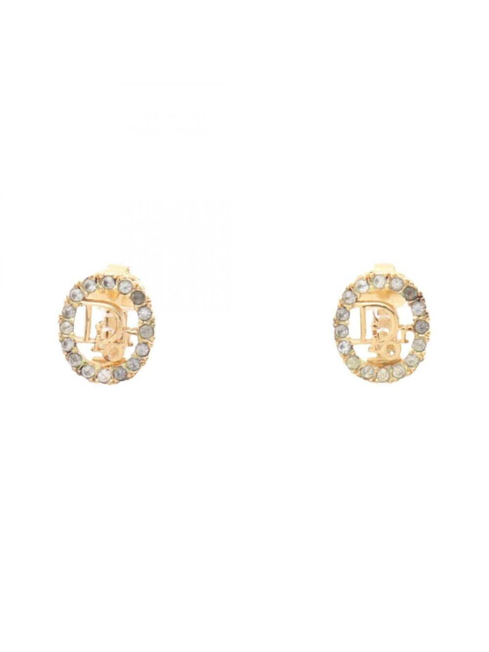 Dior Earrings Logo Gold